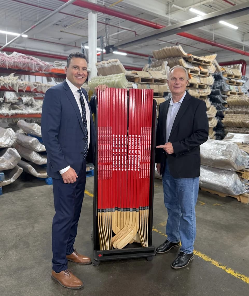 Tariff Shock: Minister Evan Solomon Tours Roustan Hockey As 50% Duties Threaten Canada's Only Stick Maker