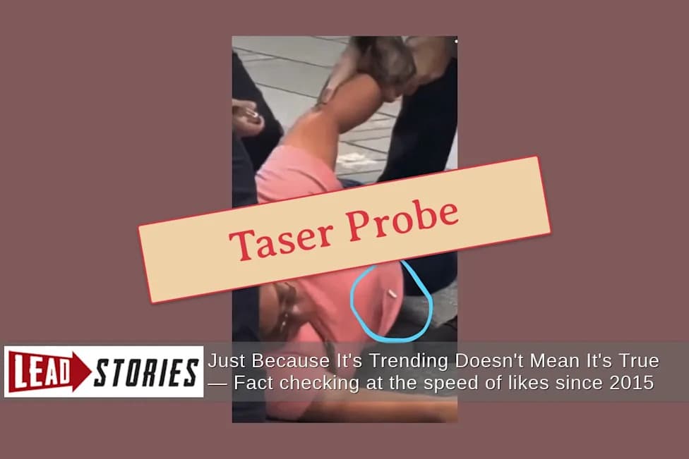 Fact Check: Shiny Object in Times Square Footage Is a Taser 7 Probe, Not a Bullet