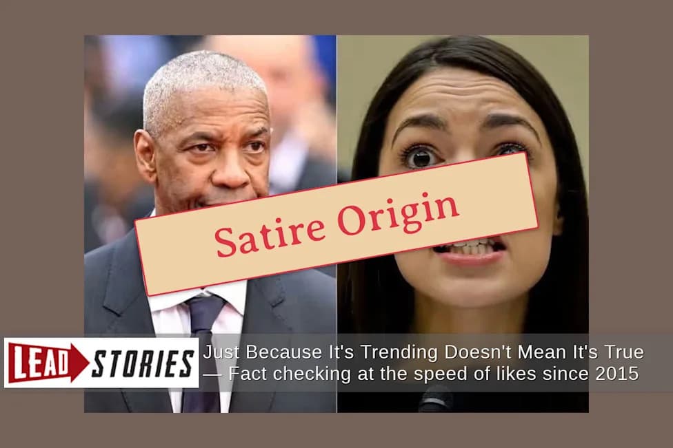 Fact Check: Denzel Washington Did Not Say A Conversation With AOC Was 'Like Talking To A High School Girl' — Quote Traced to Satire