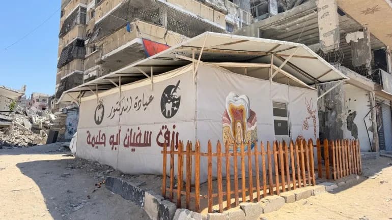 Gaza Dentist Now Treats Patients From a Street Tent After Two Clinics Were Destroyed