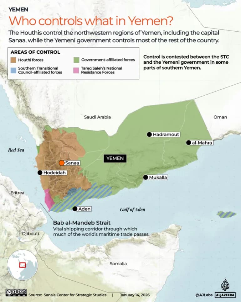 Yemen Government Launches Own Air Campaign Against Houthis as Fighting Escalates Near Bab al‑Mandeb