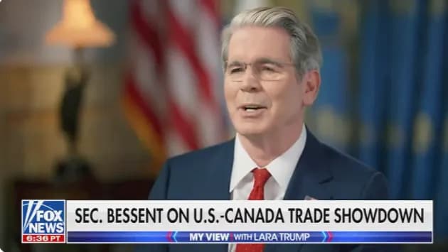 Treasury Secretary Dismisses Canada As a 'Little Yippy Dog,' Calls Tariff Impact 'Negligible'