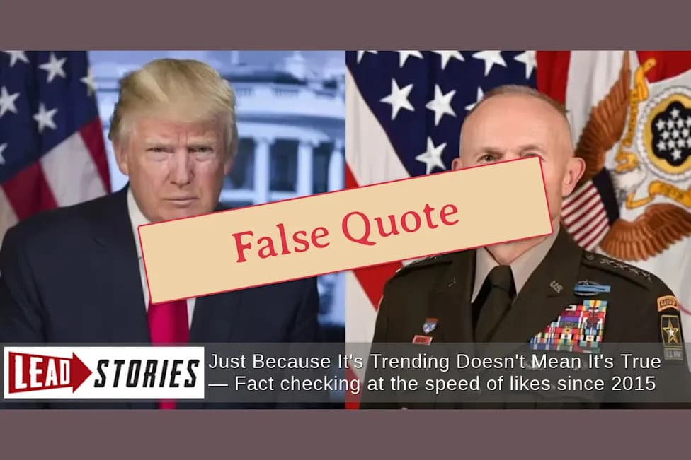 Fact Check: No Evidence Gen. Randy George Said Trump 'Absolutely Needs To Be Hospitalized'