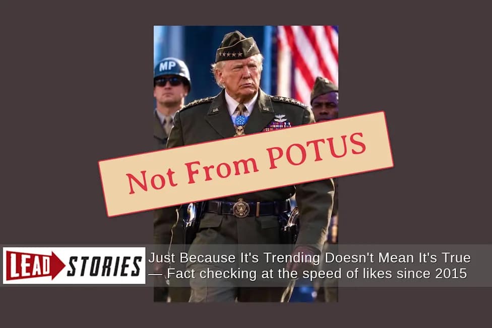 Fact Check: No Evidence Trump Posted Photo Of Himself In Medal-Covered Military Uniform