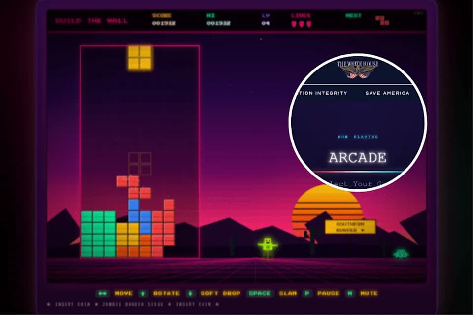 White House Pulls Tetris-Like 'Build the Wall' Game After Copyright Warning