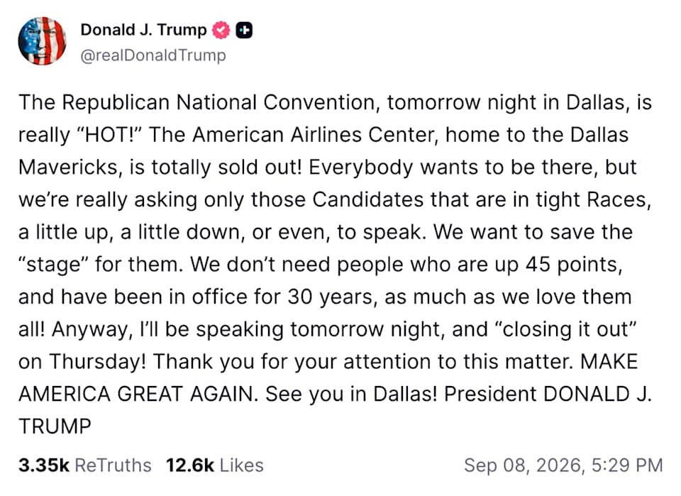 Trump Calls Dallas Midterm Event 'Hot' as High-Profile Lawmakers Skip and Tickets Are Given Away