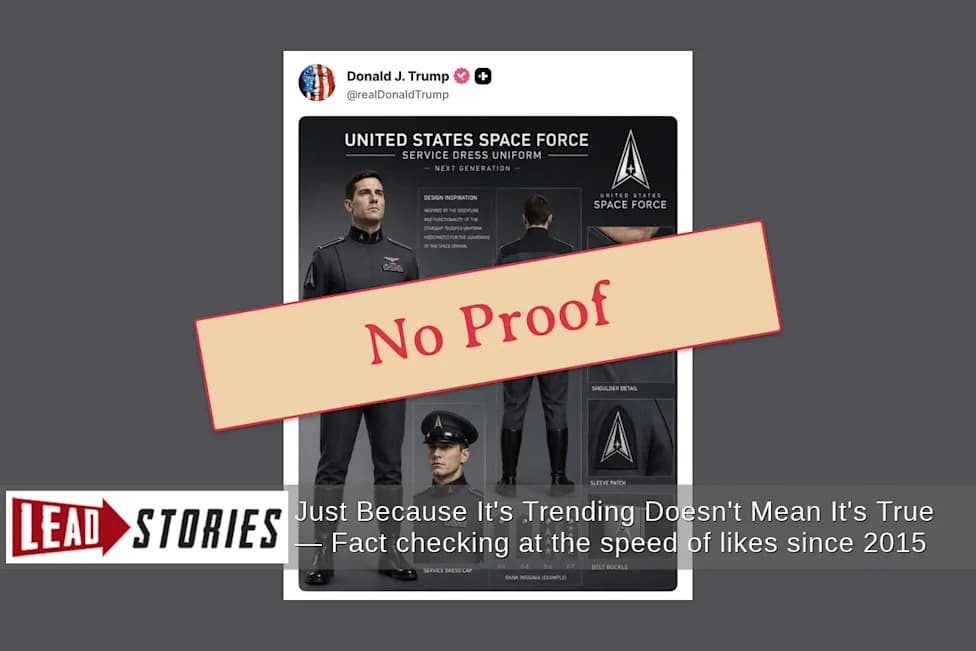 Fact Check: No Proof Trump’s Image Shows an Official Space Force Uniform