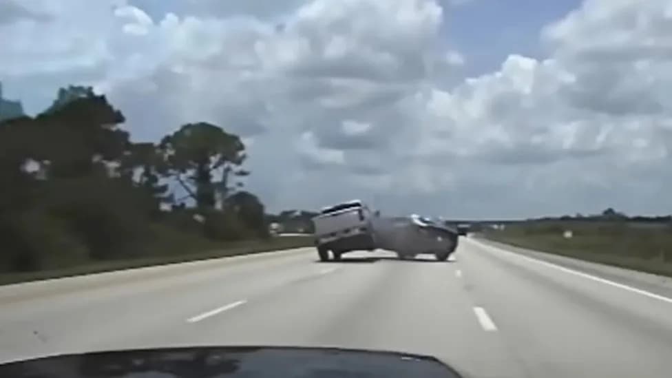 Dashcam: Silverado Appears To Spin Out Florida Highway Patrol Cruiser During 98 MPH Chase