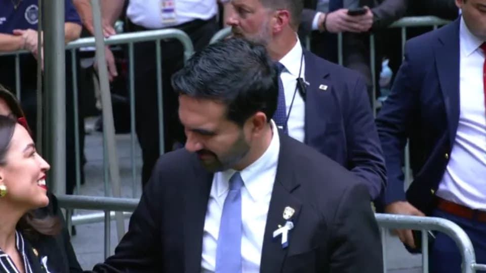 Four-Second Exchange Between NYC Mayor Mamdani and AOC at 9/11 Memorial Sparks Online Firestorm
