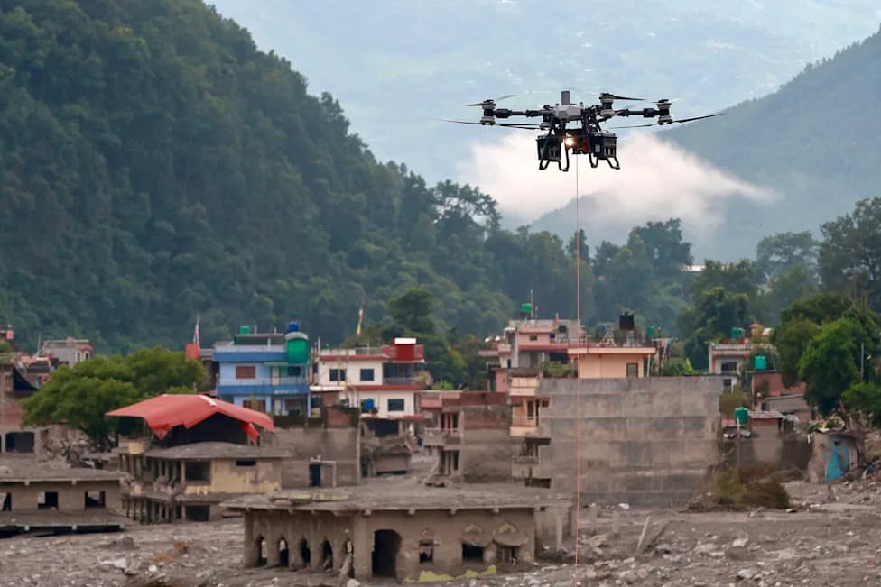 Chinese-Donated Cargo Drones Aid Nepal Flood Relief: Delivering Supplies and Recovering Victims