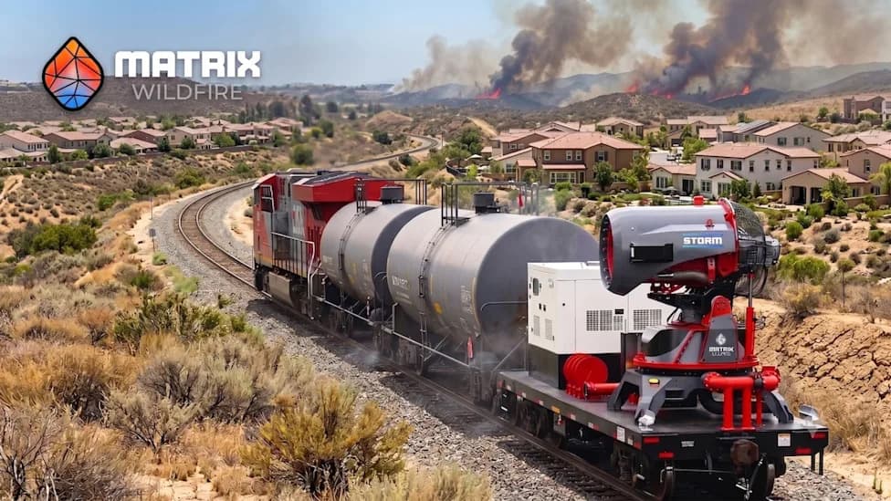 Railroads Gain Mobile Wildfire Shield: Matrix Wildfire’s SENTINEL and CitroTech Suppressant