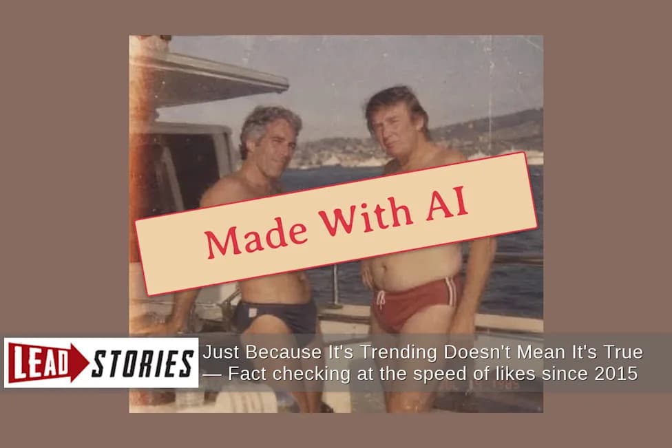 Fact Check: AI-Generated Images Falsely Show Trump and Epstein On Yacht Dated July 14, 1985
