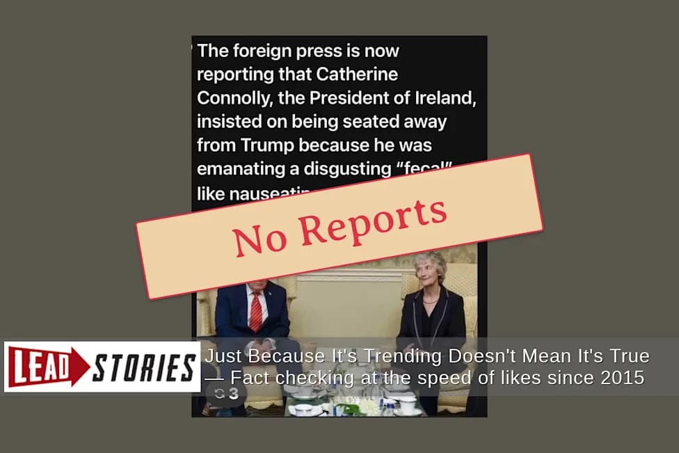 Fact Check: No Evidence Irish President Sat Away From Trump Because Of A 'Fecal' Odor