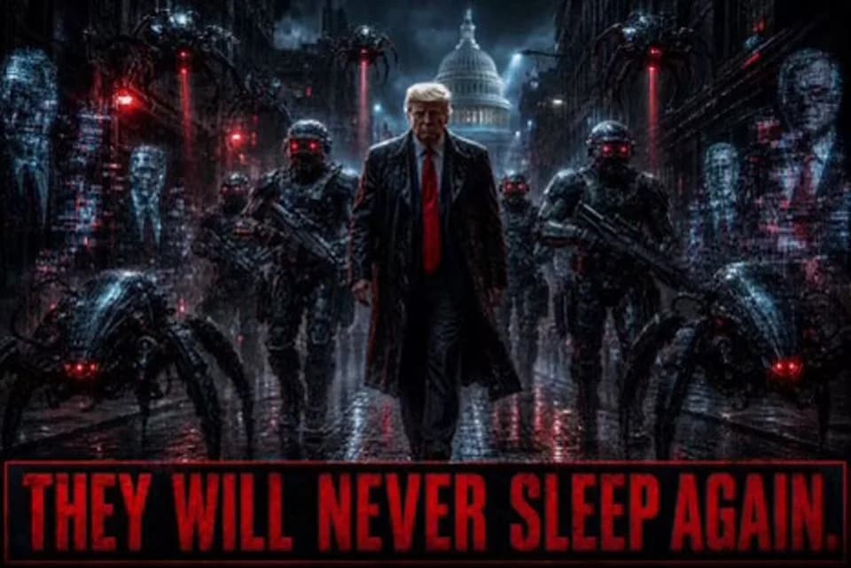 Trump Calls AI Fears a 'Hoax' Days After Sharing AI Image of Robots Marching in D.C.