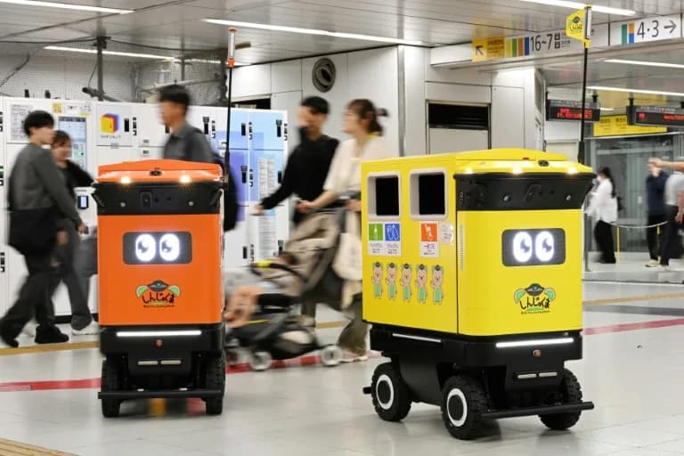 Shinjuku Station Tests Mobile Robot Bins to Ease Cleaners’ Workload