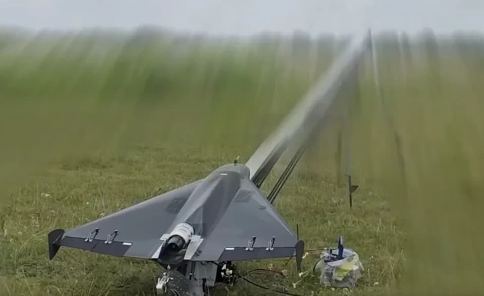 Zelensky Releases Video of New Ukrainian Interceptor Drone Destroying Jet-Powered Shaheds