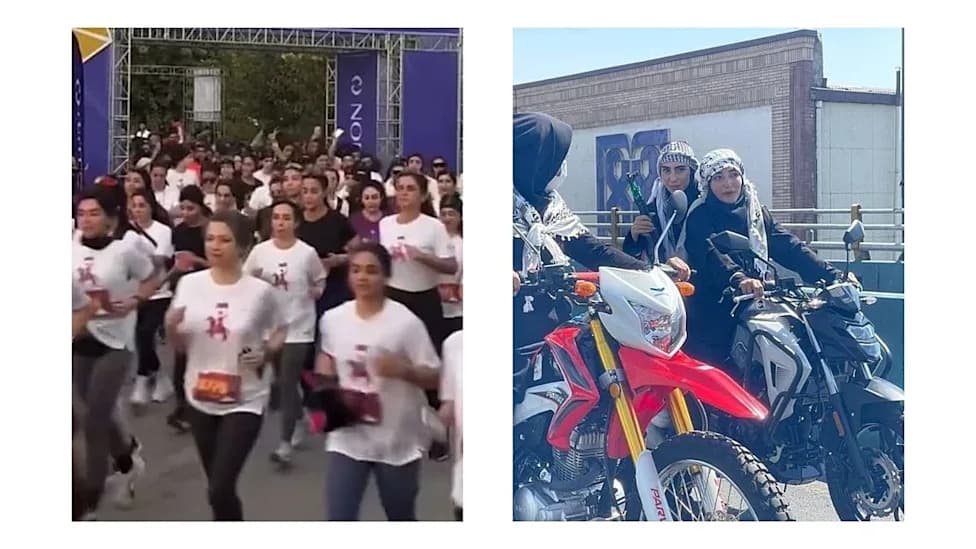 Contrasts in Tehran: Unveiled Women Run 10km While State Stages Massive Pro-Regime Military Rally