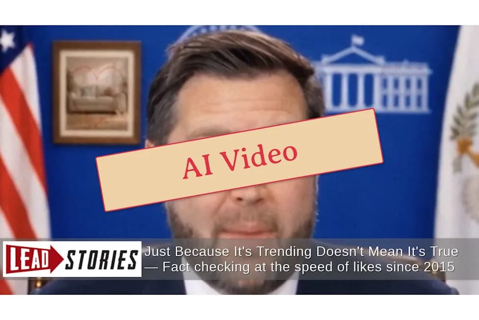 Fact Check: Viral Video Of Vice President J.D. Vance Asking For “Another Chance” Is An AI Deepfake