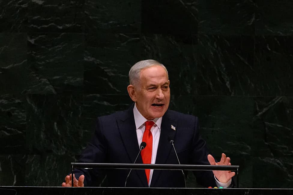 Netanyahu Calls Genocide Allegations "Biggest Lie of the Century" as U.N. Delegates Walk Out