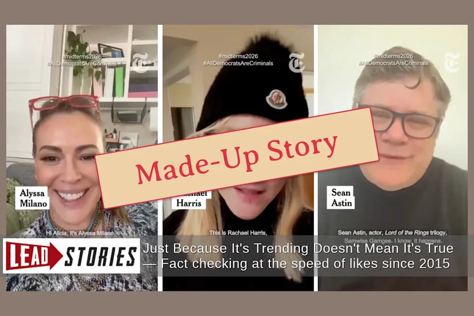 Fact Check: Viral Clips Falsely Portray Alyssa Milano, Rachael Harris and Sean Astin Backing “All Democrats Are Criminals” — Not From The New York Times