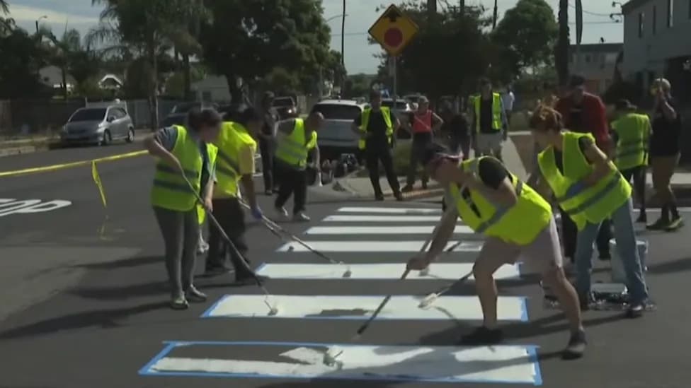 Hyde Park Volunteers Paint Crosswalk After 16-Year-Old Hernan Martinez Killed in Hit-and-Run