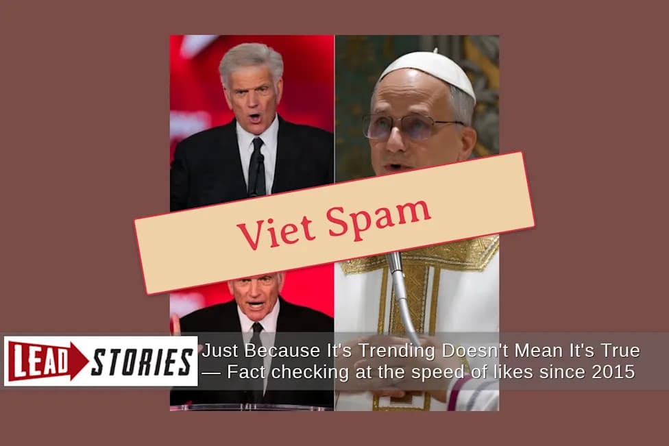 Fact Check: No Live TV Confrontation Between Franklin Graham And "Pope Leo XIV" — Viral Story Traced To "Viet Spam"