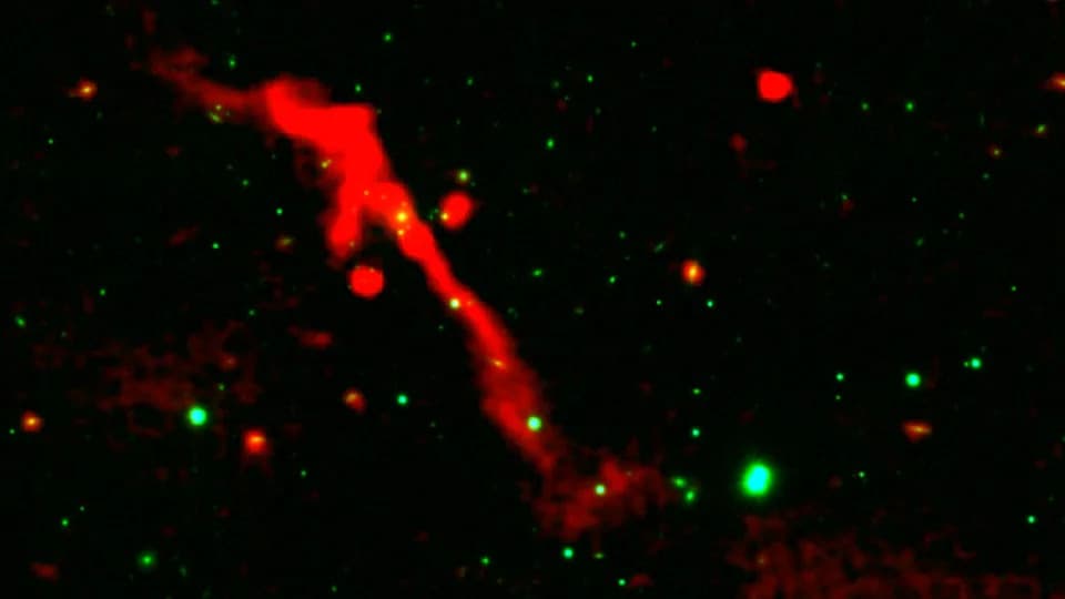 Reawakened Supermassive Black Hole Erupts Like a "Cosmic Volcano" — Jet Spans Nearly One Million Light-Years