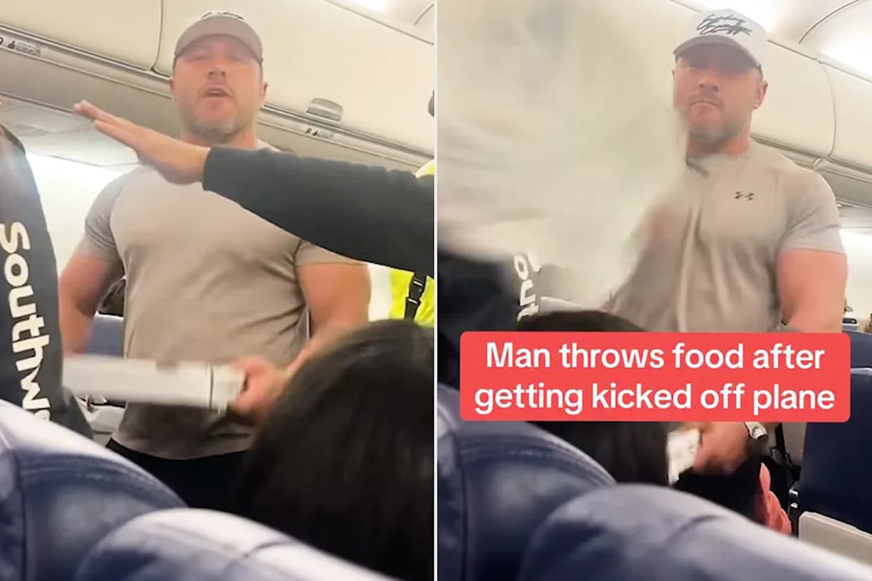 Southwest Passenger's Profanity-Filled Meltdown Escalates Into Onboard Food Fight — Video