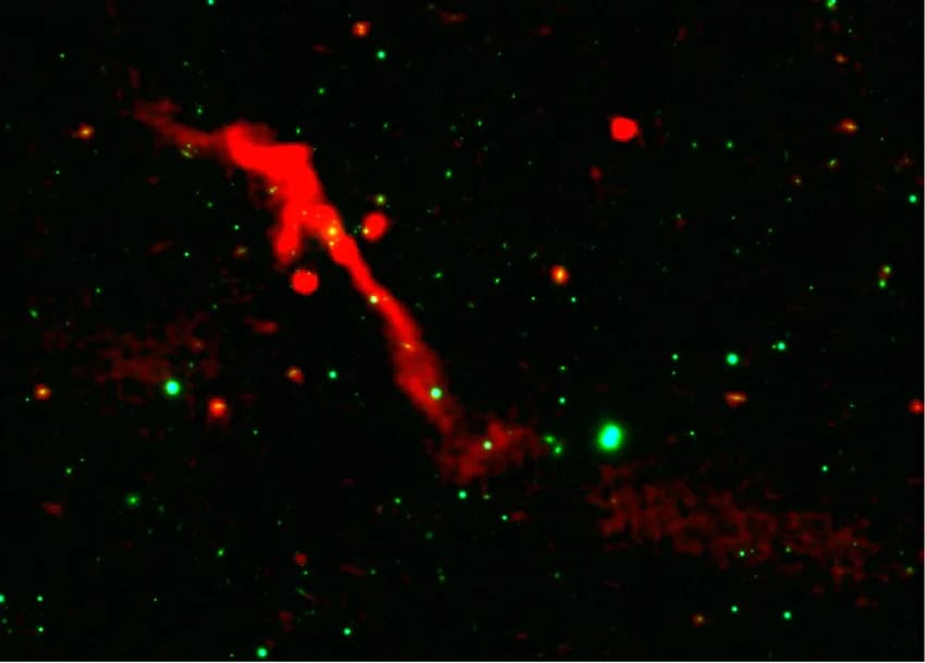 Back From 100 Million Years of Silence: A Supermassive Black Hole Erupts a Million-Light-Year Jet