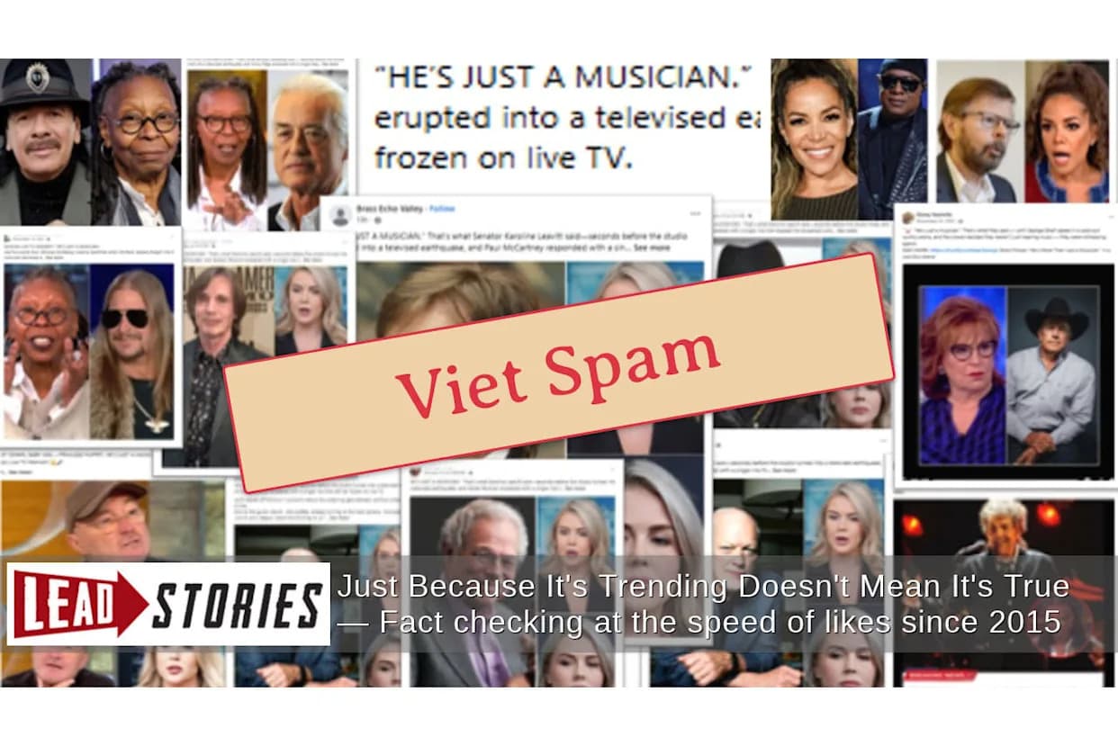 Fact Check: Viral "He's Just a Musician" Quotes Are AI-Driven Vietspam — Not Said By Leavitt, Hostin, Goldberg Or Behar