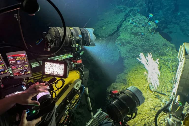 Into the Abyss: OceanX Submersibles Reveal Strange, Bioluminescent Life on Seamounts Off Sulawesi