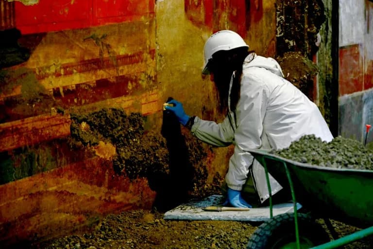 Vivid 'Virgin' Frescoes Unearthed at Villa Poppaea Near Pompeii