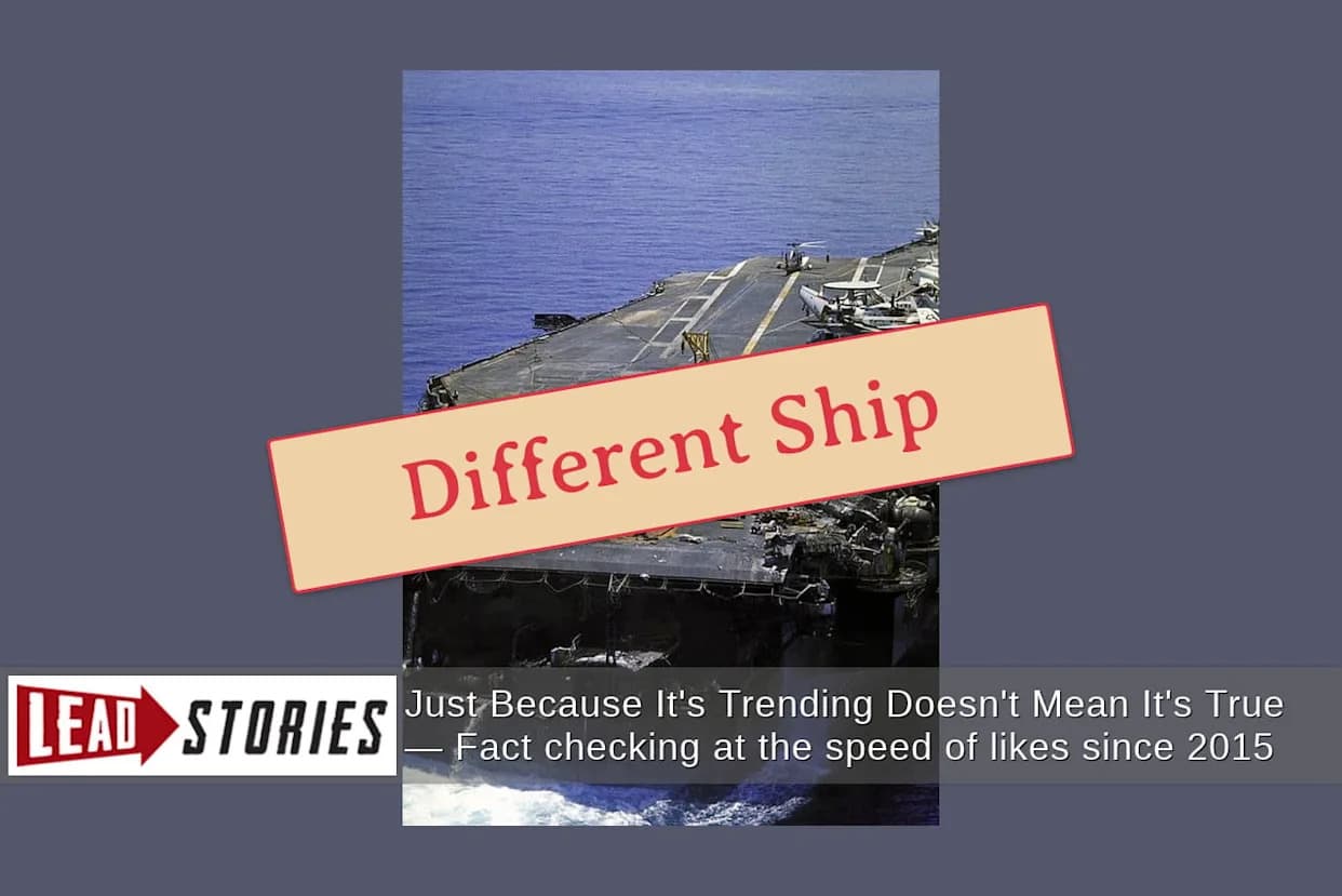 Fact Check: Photo Of 'Damaged' Carrier Is From 1967 — Not The USS Abraham Lincoln