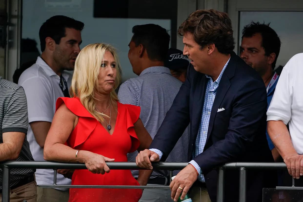 Marjorie Taylor Greene Says 'Vicious And Evil' Forces Are Targeting Tucker Carlson To Stop A Presidential Bid