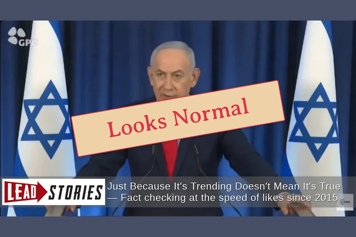 Fact Check: Visible Shirt Cuff Does Not Prove Netanyahu Video Is an AI Deepfake