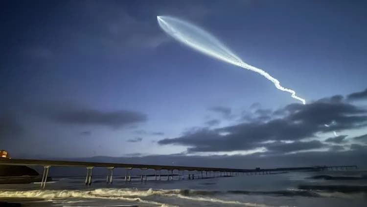 SpaceX Launches 27 Starlink Satellites From Vandenberg; Falcon 9 Booster On 10th Flight Heads For Drone Ship Landing