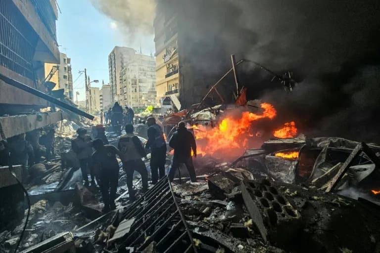 Major Israeli Strikes Turn Busy Beirut Artery Into Scene Of Devastation
