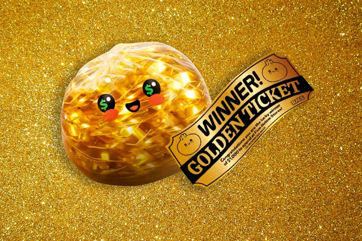 One Golden Ticket, $1,000 Prize: RMS USA’s Golden Ticket Squishy Dumpling Drops at Five Below on May 16