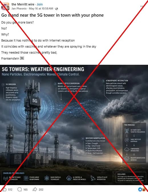 Experts Debunk Viral Claim That 5G Towers Can Control the Weather