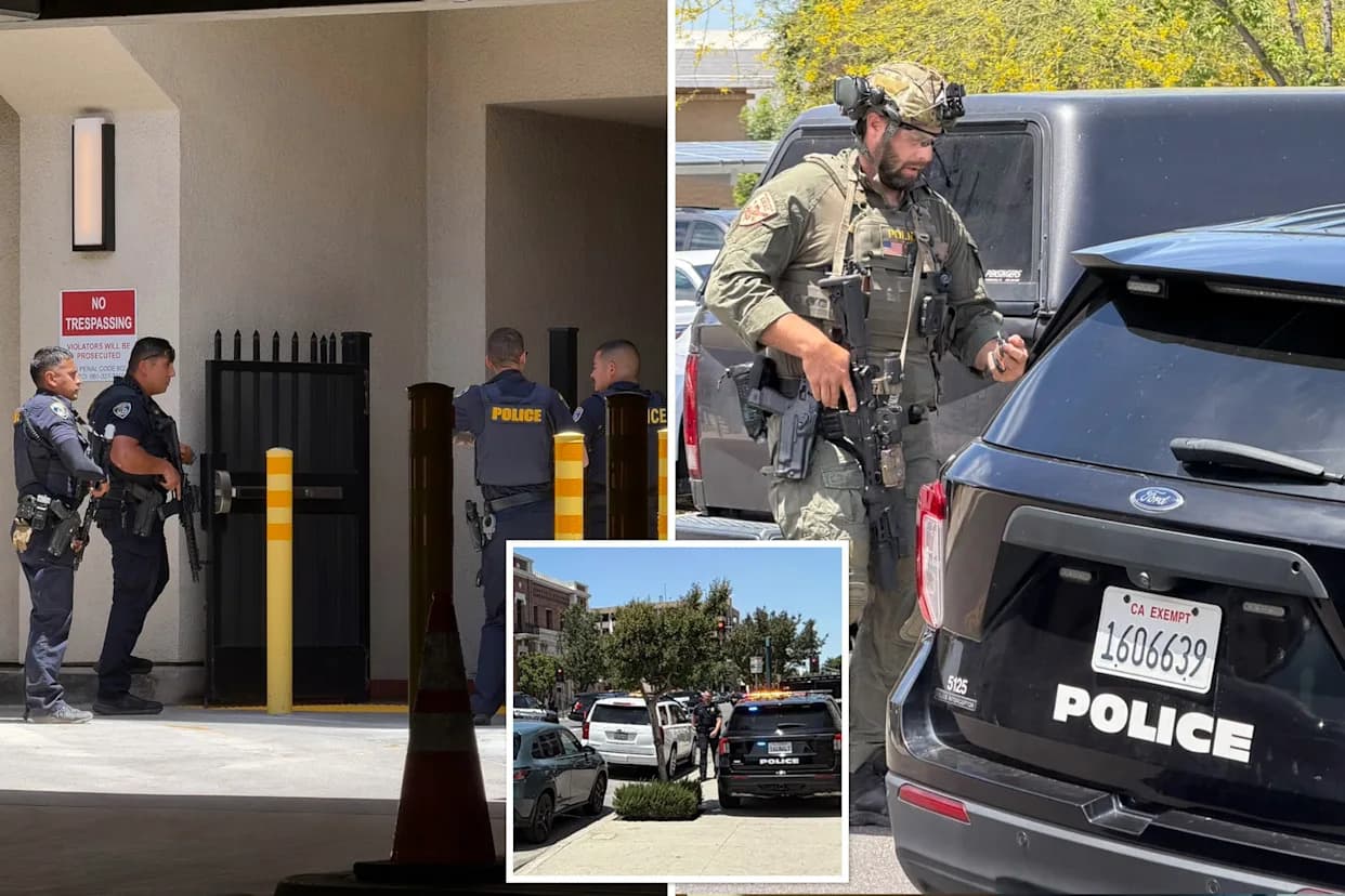 Bakersfield Standoff: Suspect Claims Explosives, Holds Hostage Outside Downtown Chase