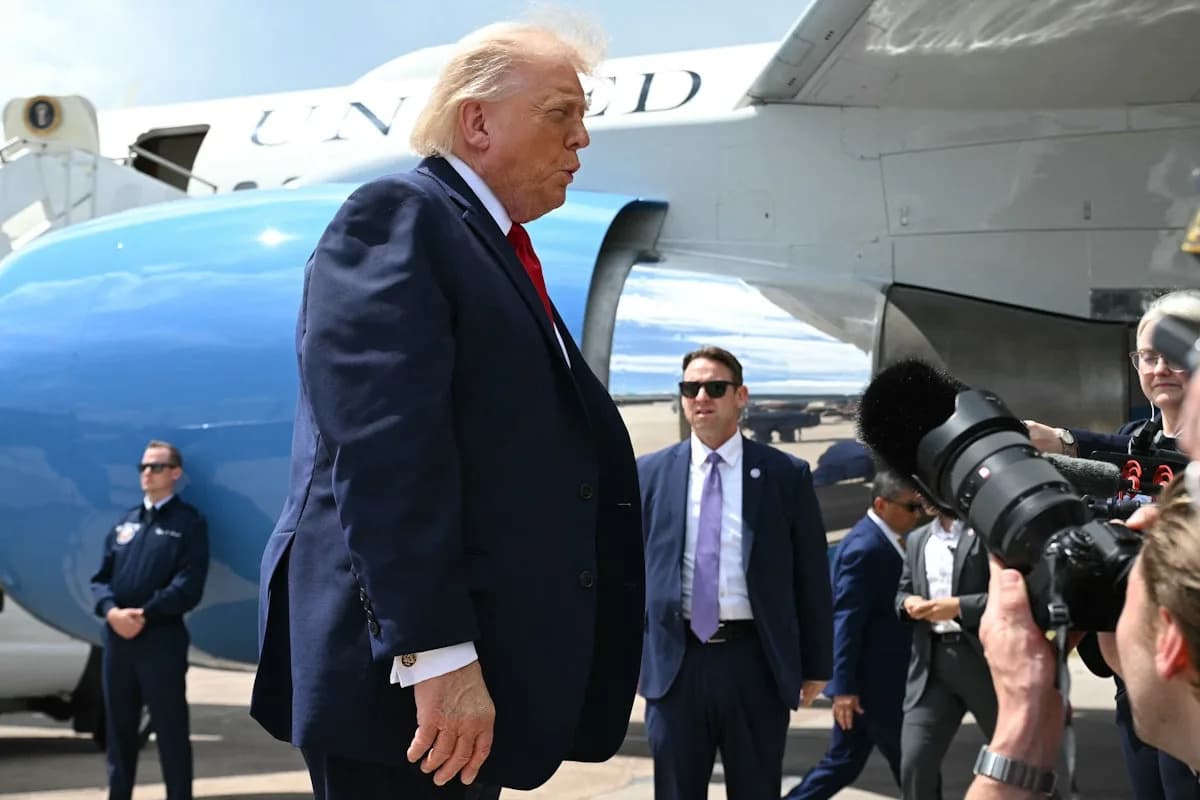 Trump Walks Off Tarmac, Sidesteps Question On Iran As Talks Stall
