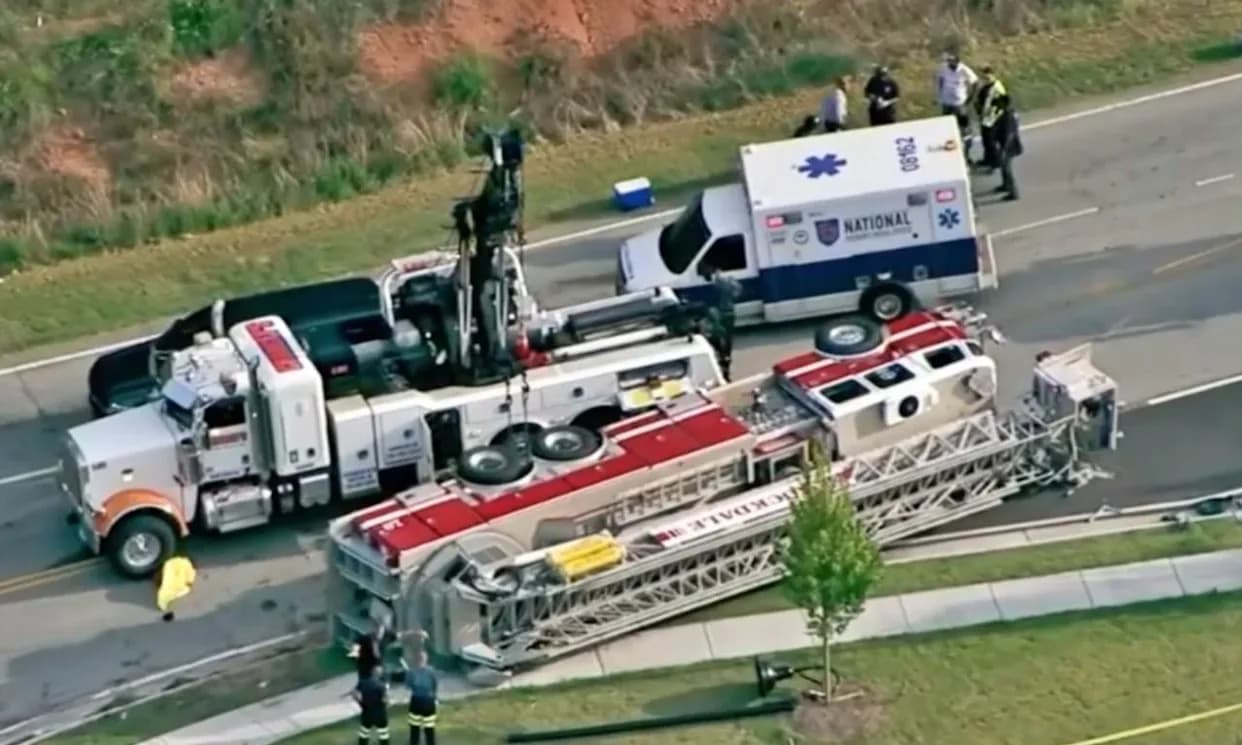 Fire Truck Overturns in Conyers; Firefighter Killed While Responding to Structure Fire