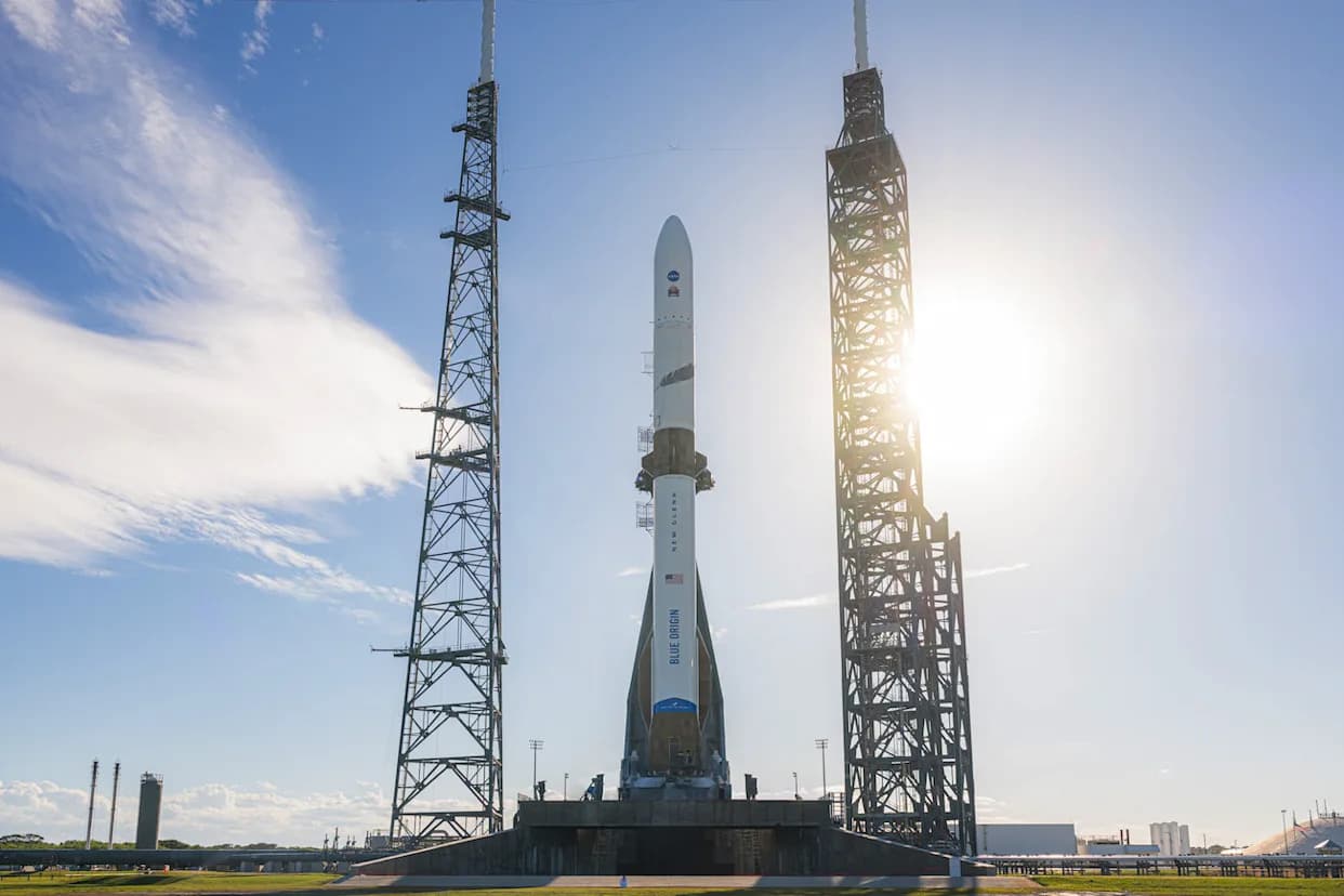 Blue Origin Still Searching for Cause of New Glenn Test Explosion; Switches to Crane-Based Recovery