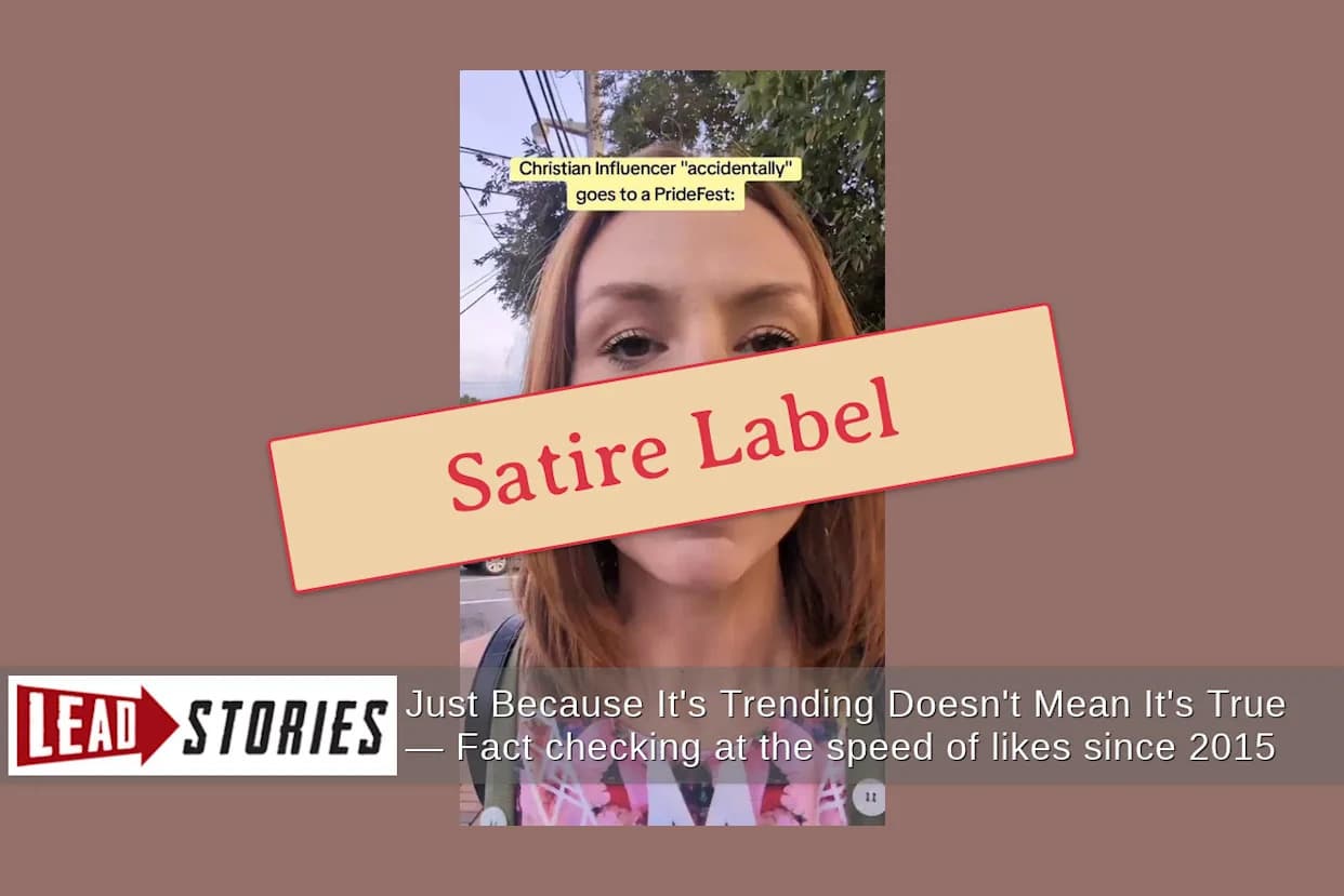 Satire, Not Reality: Viral Video Of 'Christian Influencer' 'Accidentally' At Pride Was A Sketch