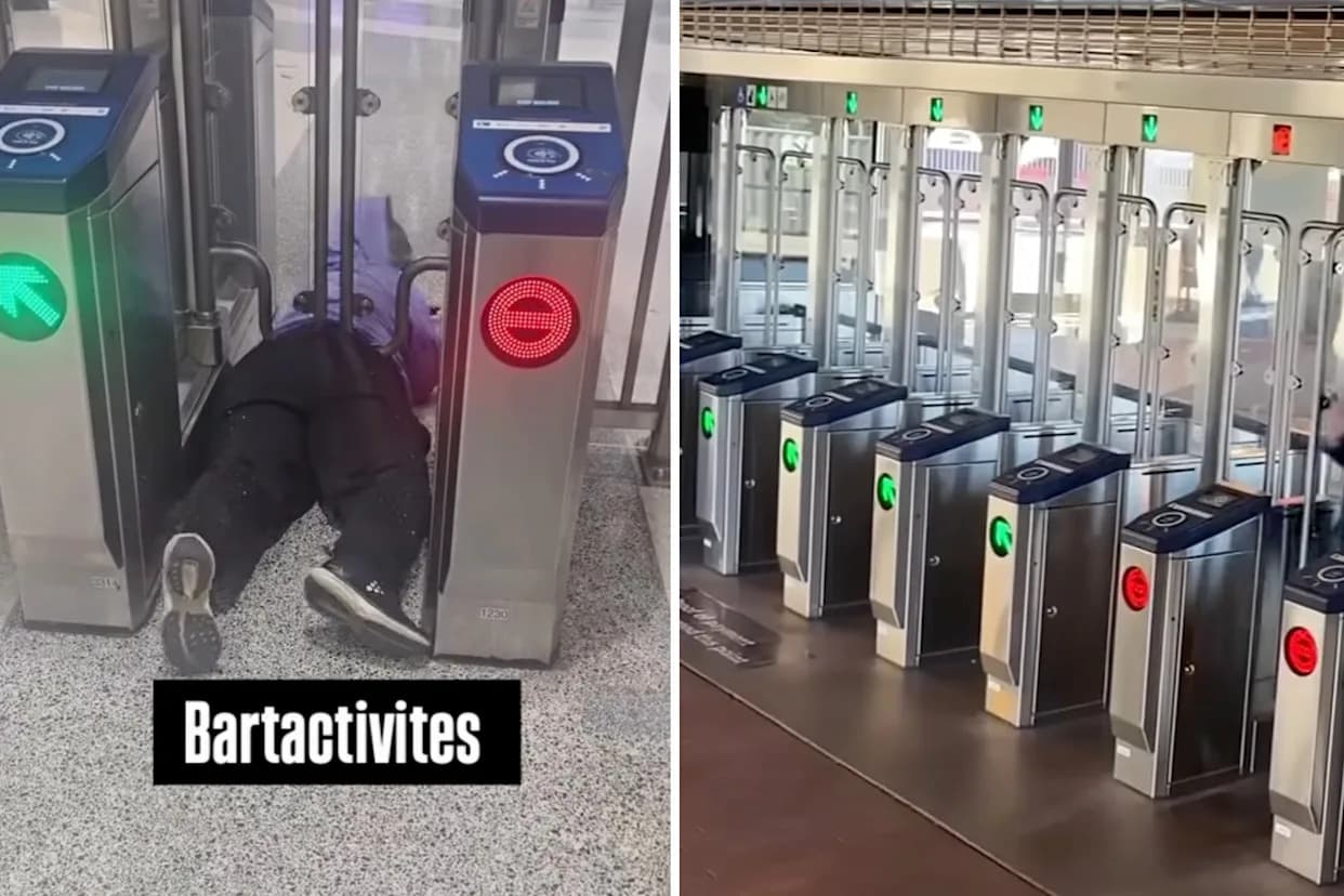 Viral Video Shows Woman Trapped Under New Full‑Height BART Fare Gate — Staff Say They 'Can't Open It Without Harming You'