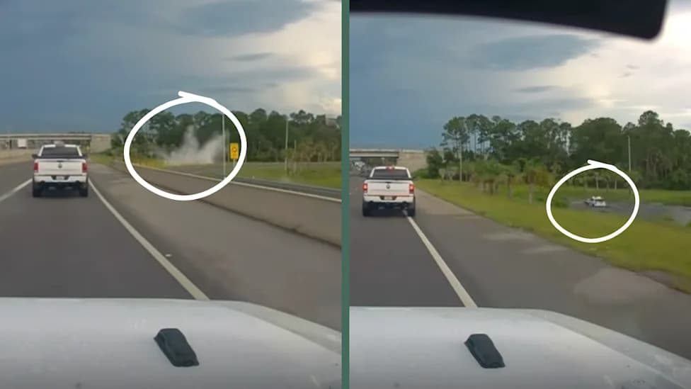 Dashcam Shows Florida Deputy’s Patrol SUV Fly Into Retention Pond After Missing Ramp