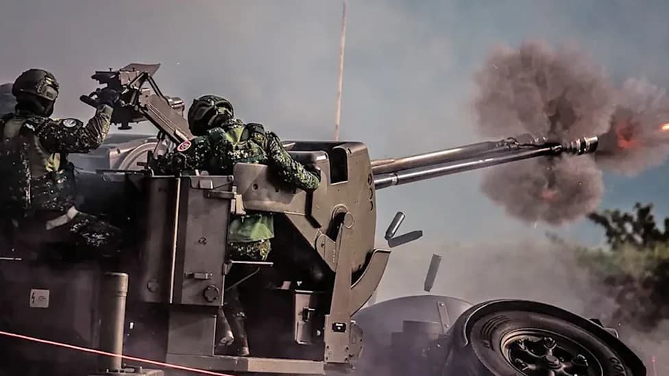 Taiwan Fits GDF-006 Skyguard 35mm Guns With Geodesic Anti-Drone Nets to Counter FPV Swarms