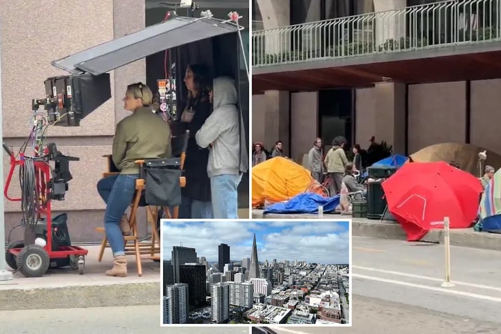 Netflix Film Set Sparks Alarm: Fake Homeless Encampment Erected in San Francisco Financial District