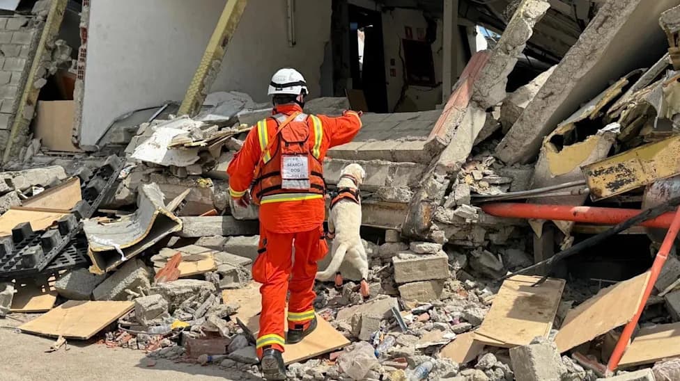Essex Firefighters and Rescue Dog Awarded 'Hero of Venezuela' Medals After Devastating 24 June Quakes