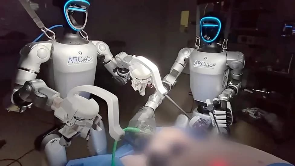 For the First Time, Teleoperated Humanoid Robots Perform Laparoscopic Gallbladder Surgery in Pigs